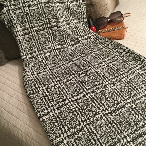 NWT Michael Kors blk/white plaid vneck dress S - Picture 3 of 16